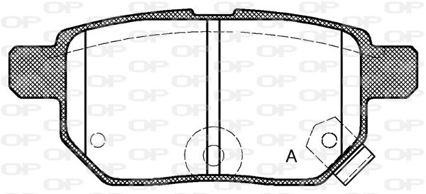 OPEN PARTS Комплект тормозных колодок, дисковый тормоз BPA1286.02